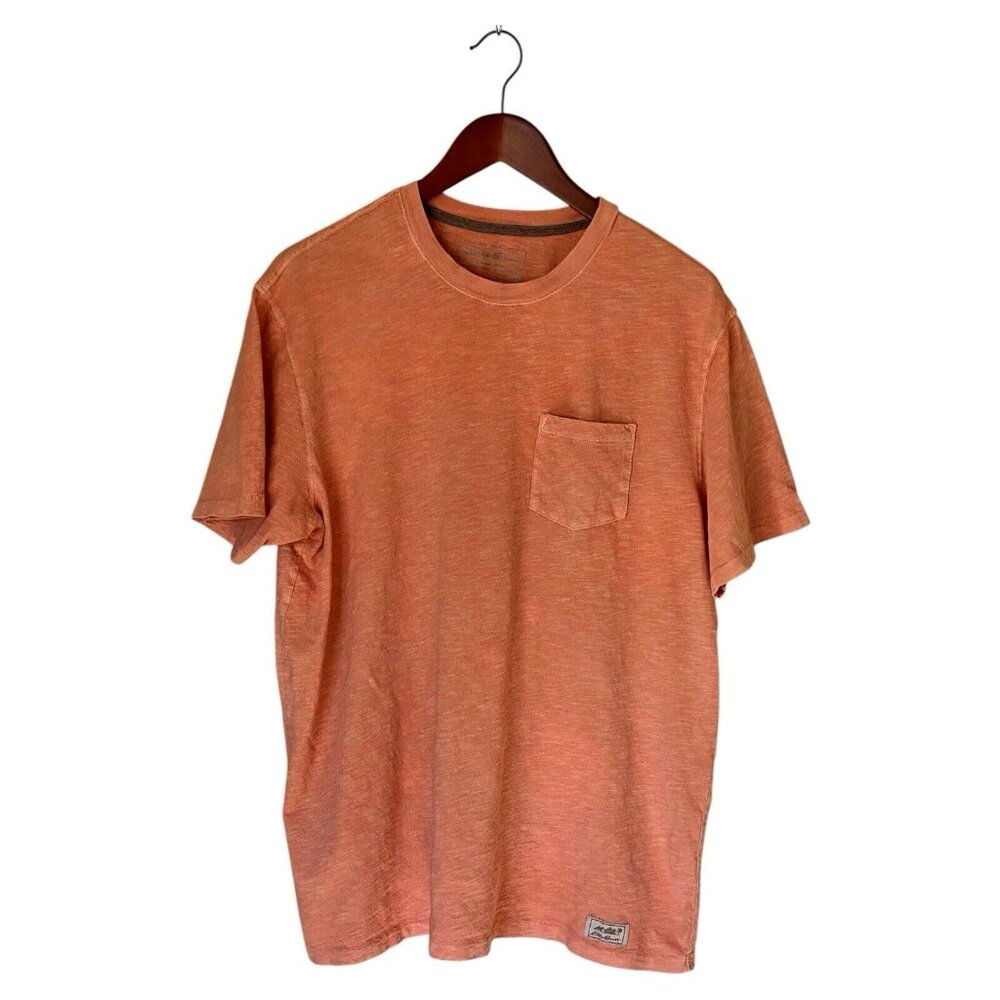 Eddie Bauer Peach Coral Short Sleeve Basic Pocket Tee T-Shirt Men's L